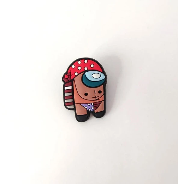 Terlik Ayakkabı Sandalet Tokası Among Us 1 Adet Silikon Kız Erkek Aksesuar Hediye - 3