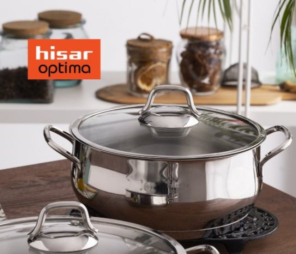 Hisar Optima Çelik Tencere 22 cm
