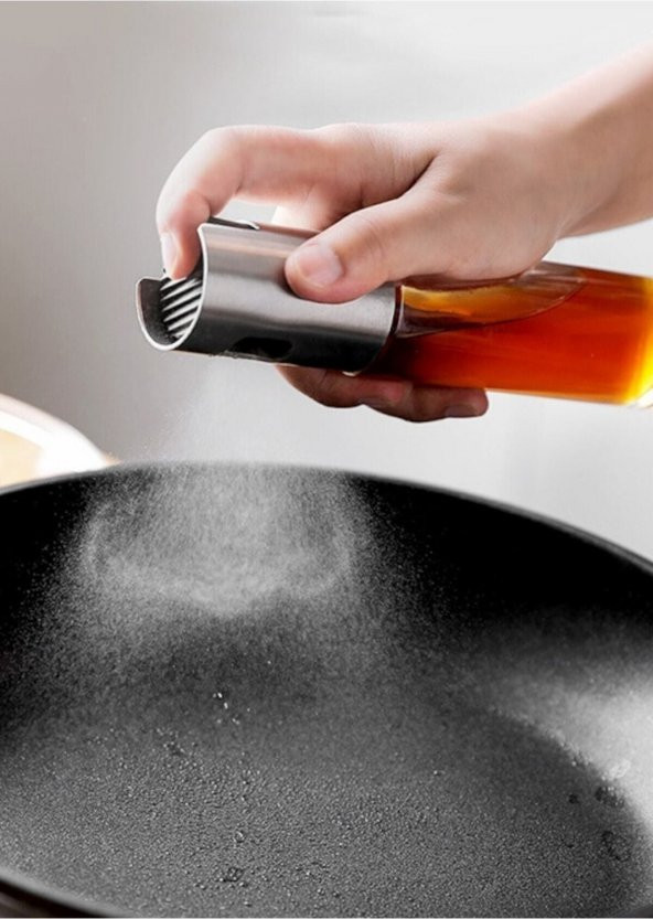 Sprey Yağdanlık Sprey Cam Şişe Zeytinyağı, Sirke, Yağ Püskürtücü Yağdanlık 100 Ml - 3