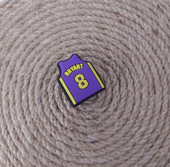 Terlik Ayakkabı Sandalet Tokası Kobe Bryant Forması 1 Adet Silikon Kız Erkek Aksesuar Hediye - 2