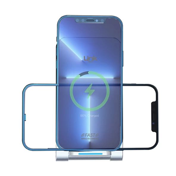 LinkTech W515 15W Hızlı Şarj Destekli Katlanabilir Kablosuz Şarj Standı - 4