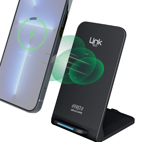 LinkTech W515 15W Hızlı Şarj Destekli Katlanabilir Kablosuz Şarj Standı - 6