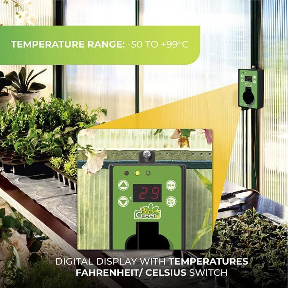Bio Green Thermo 2 Dijital Yaz/Kış Sera Termostatı (US Prizi) - 4