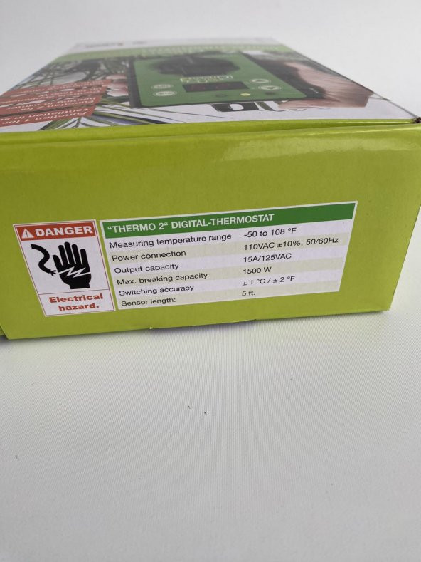 Bio Green Thermo 2 Dijital Yaz/Kış Sera Termostatı (US Prizi) - 8