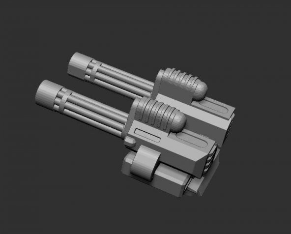 Çift Minigun Silahlar Platformu Plastik Aparat