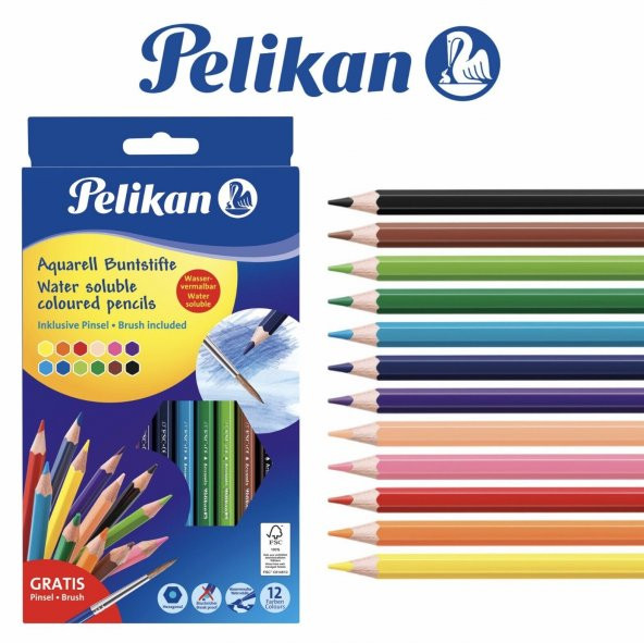 Pelikan Aquarell Kuru Boya 12li Kutu - 1