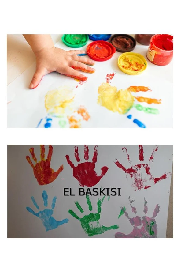 Parmak Boyası 250 Gr 10 Adet Çocuklar İçin Yıkanabilir Parrmak Boya Okul Hobi Kreş Etkinlik Kırmızı Sarı Mavi Yeşil - 4
