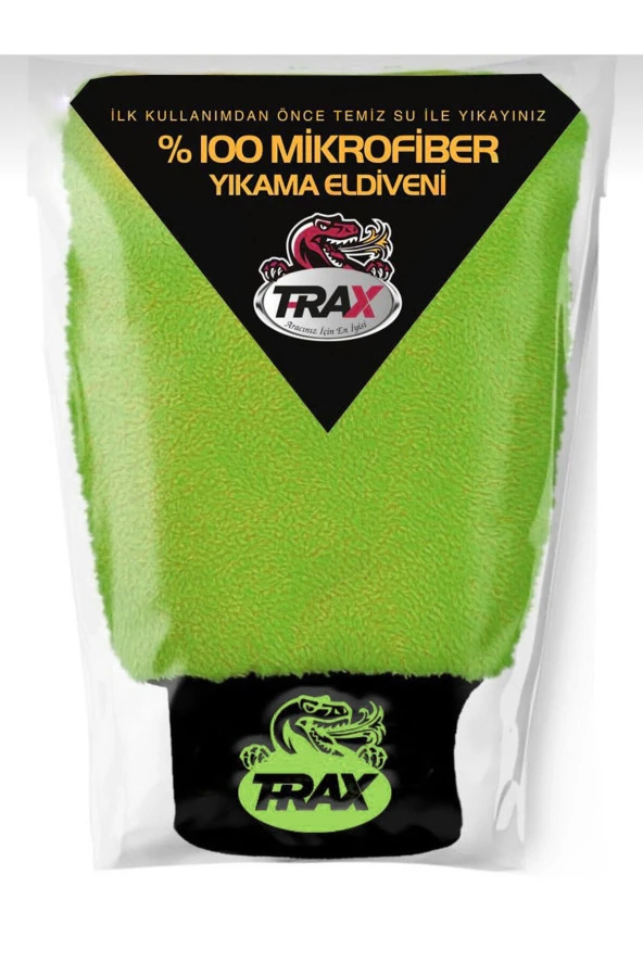 T-RAX Mikrofiber Oto Yıkama ve Pasta Eldiveni Yeşil