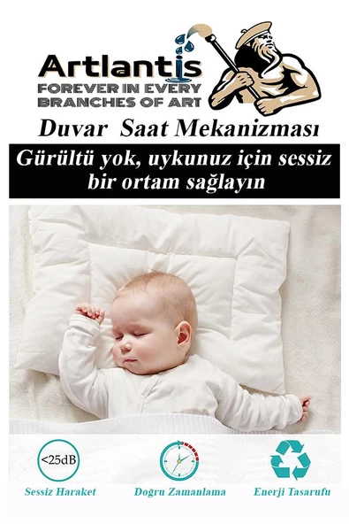 Duvar Saat Mekanizması 20 Adet 10 mm Şaft Sessiz Saat Motoru Akrep Yelkovan Okul Deney Saat Yapım - 3