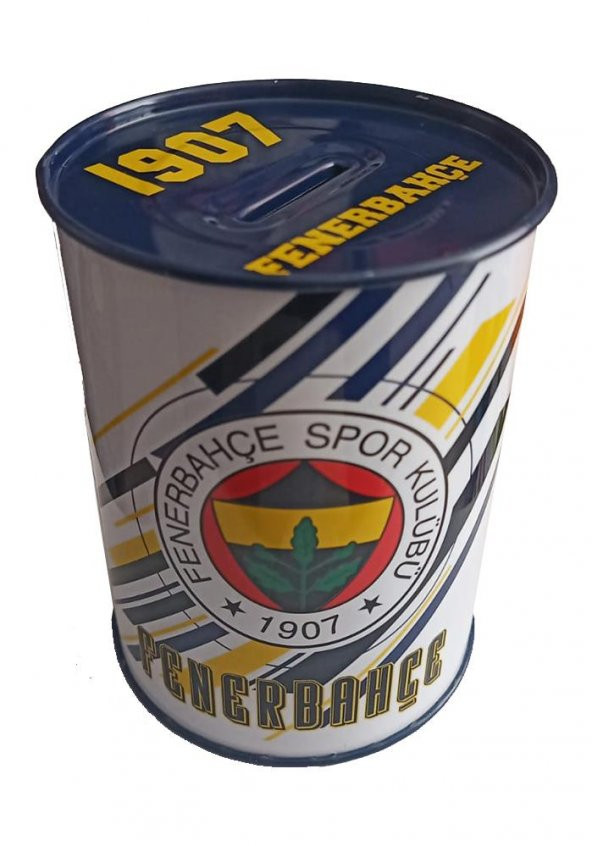 Fenerbahçe Metal Kumbara Orta Boy Orjinal Lisanslı 1 Adet FB Kumbara Taraftar Kumbara Sarı Kanarya 12x9 cm - 2