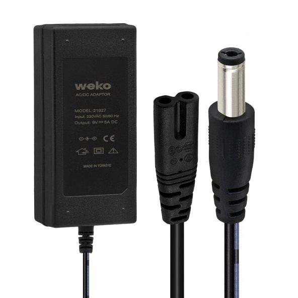 Weko 9 Volt 5 Amper 5.5 2.5 Uçlu Yerli Üretim Yazar Kasa Pos Cihazı Makinası Adaptörü - 3
