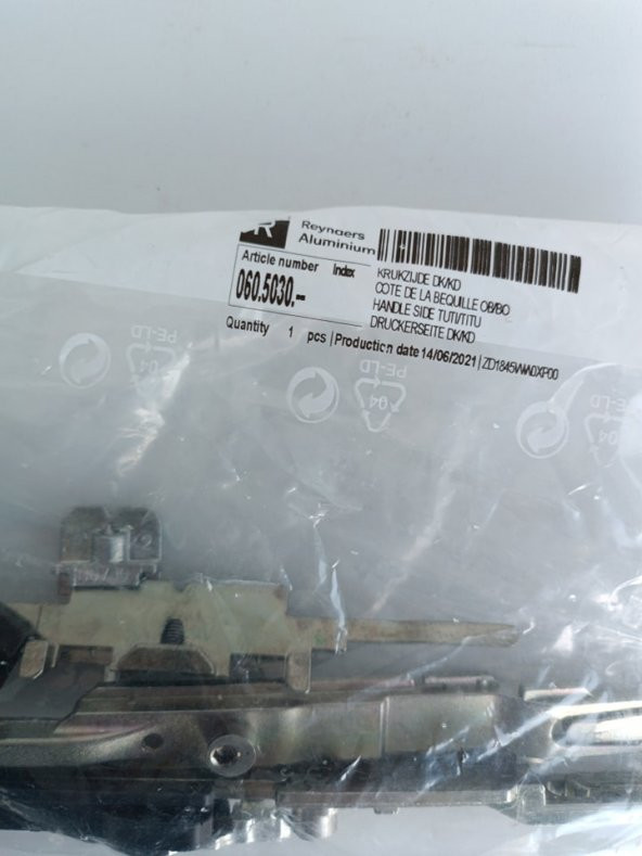 Reynaers Alüminyum Pencere Çift Açılım Ön Kilitleme Seti 060.5030 - Resim 2