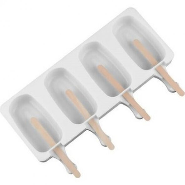 Magnum Dondurma Kalıbı Ve 20 Adet Ahşap Çubuk 4lü Pratik Magnum Silikon Dondurma Kalıbı - 4