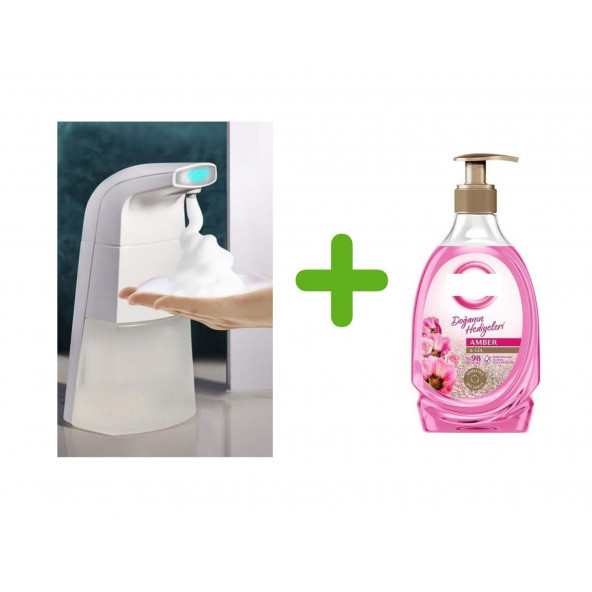 SIA-BOSP088 Sensörlü Fotoselli Sıvı Sabunluk 10x5x21cm Ve1 Adet 392ml Sıvı Sabun Amber Ve Gül
