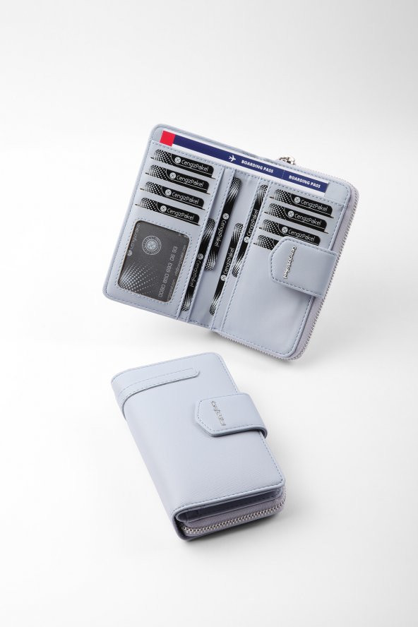 CENGİZ PAKEL Kadın Orta Boy Cüzdan 65256M Buz Mavi