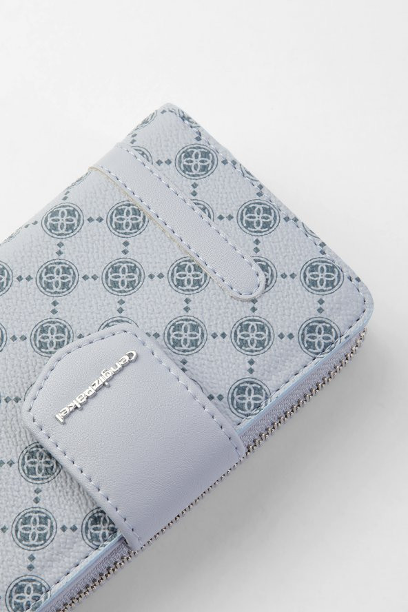 CENGİZ PAKEL Monogram Kadın Orta Boy Cüzdan 65256MP Buz Mavi - 3