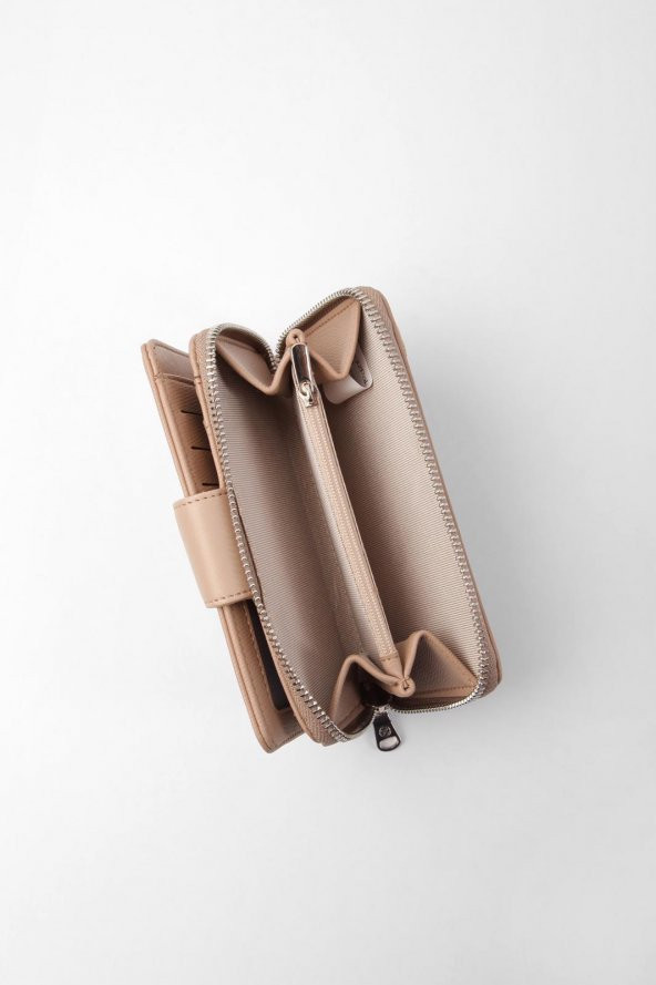 CENGİZ PAKEL Kadın Orta Boy Cüzdan 65256M Vizon - 3