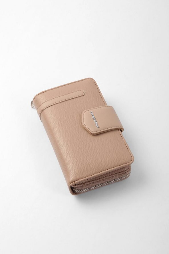 CENGİZ PAKEL Kadın Orta Boy Cüzdan 65256M Vizon - 4