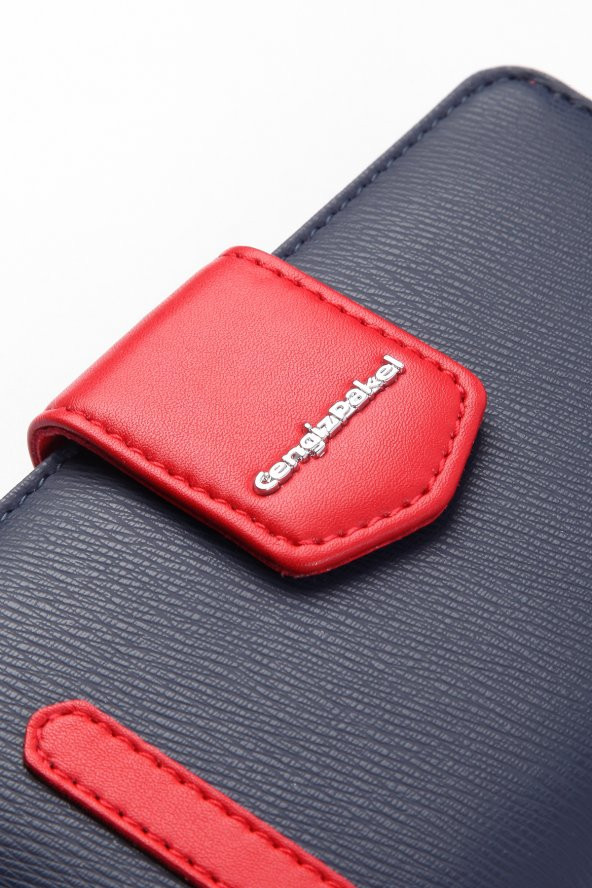 CENGİZ PAKEL Kadın Orta Boy Cüzdan 65256M Lacivert-Kırmızı - 2
