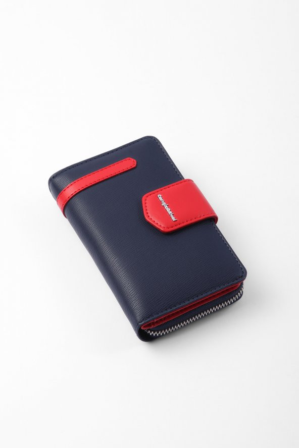 CENGİZ PAKEL Kadın Orta Boy Cüzdan 65256M Lacivert-Kırmızı - 4