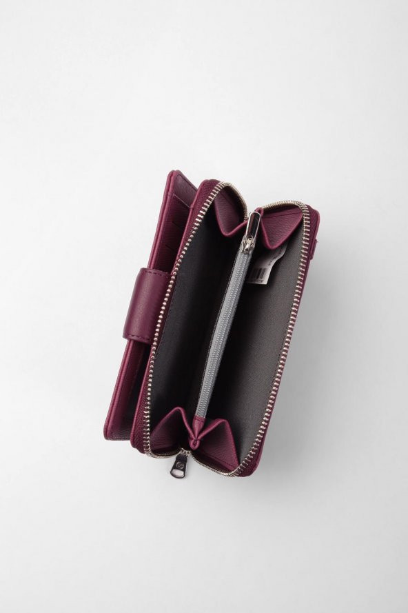 CENGİZ PAKEL Kadın Orta Boy Cüzdan 65256M Mürdüm - 3