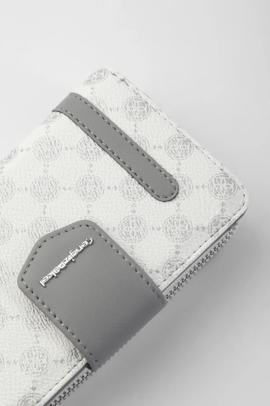 CENGİZ PAKEL Monogram Kadın Orta Boy Cüzdan 65256MP Beyaz - 3