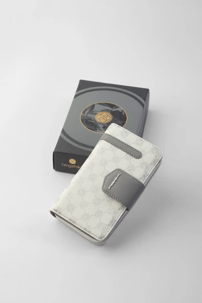 CENGİZ PAKEL Monogram Kadın Orta Boy Cüzdan 65256MP Beyaz - 4