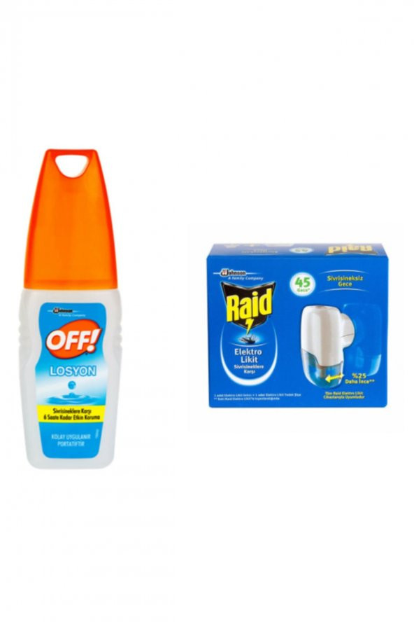 RAİD OFF AQUA PUMP SPREY 100 ML + RAİD ELEKTRO LİKİT CİHAZ 1 YEDEK