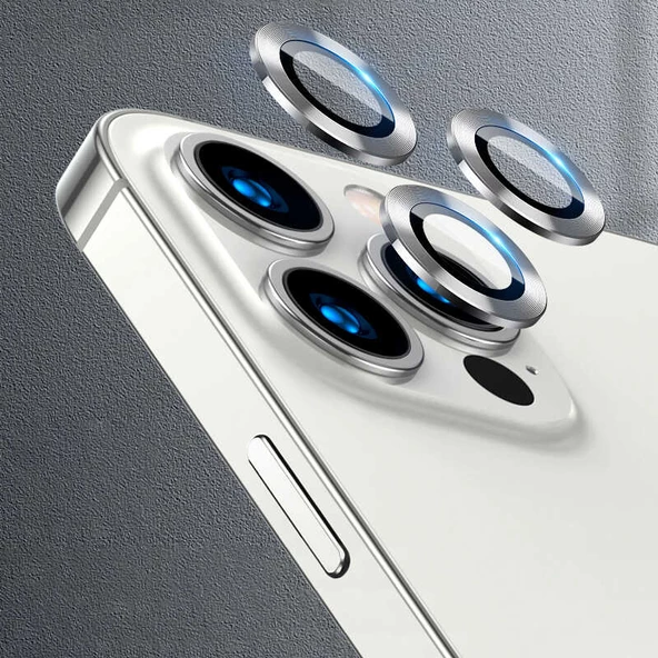 Apple iPhone 12 Pro Max Zore CL-07 Kamera Lens Koruyucu  Gümüş