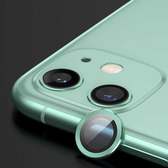 Apple iPhone 12 Zore CL-07 Kamera Lens Koruyucu  Açık Yeşil