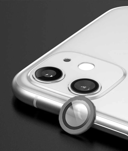 Apple iPhone 12 Zore CL-07 Kamera Lens Koruyucu  Koyu Gri