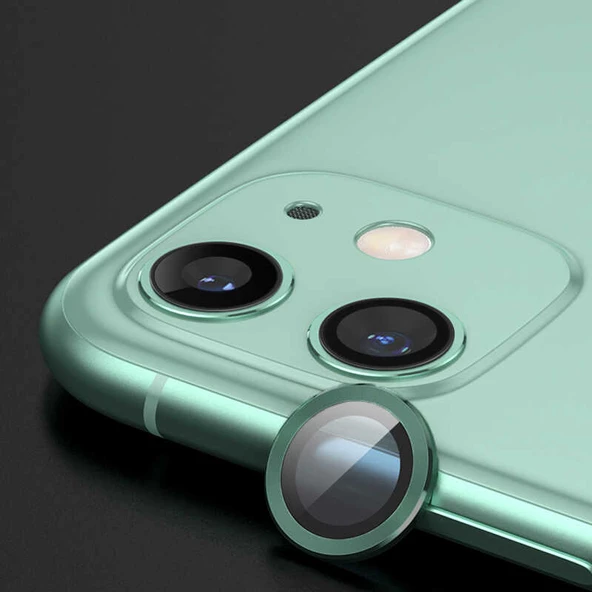 Apple iPhone 12 Zore CL-07 Kamera Lens Koruyucu  Koyu Yeşil