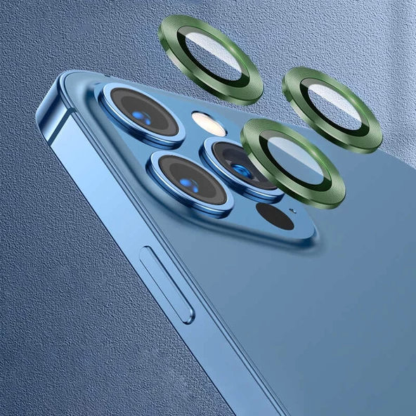 Apple iPhone 11 Pro Max Zore CL-07 Kamera Lens Koruyucu  Koyu Yeşil