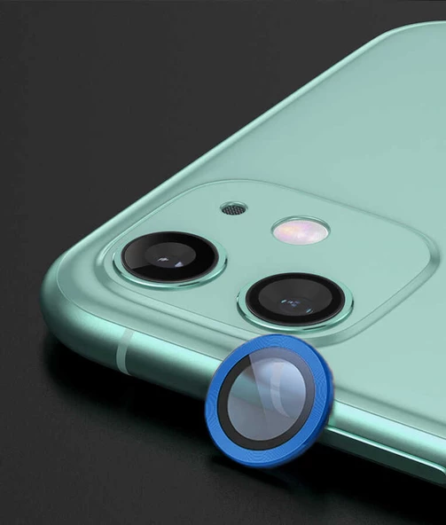 Apple iPhone 11 Zore CL-07 Kamera Lens Koruyucu  Lacivert