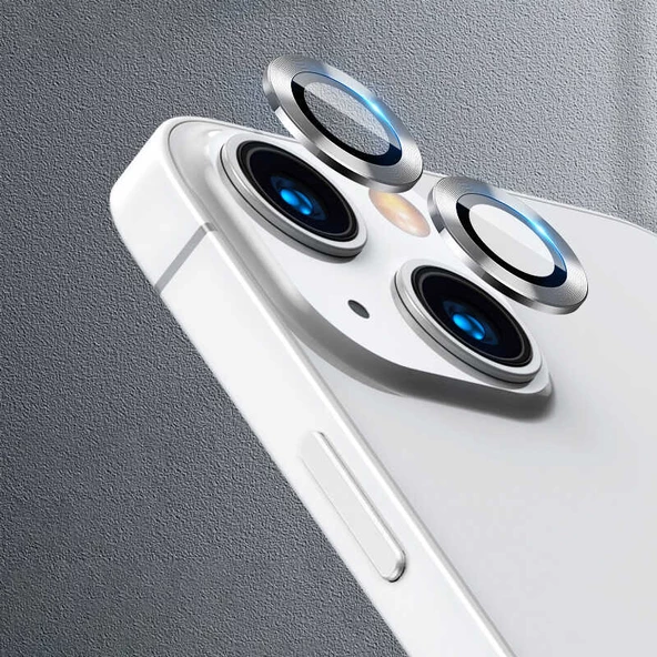 Apple iPhone 13 Mini Zore CL-07 Kamera Lens Koruyucu  Gümüş