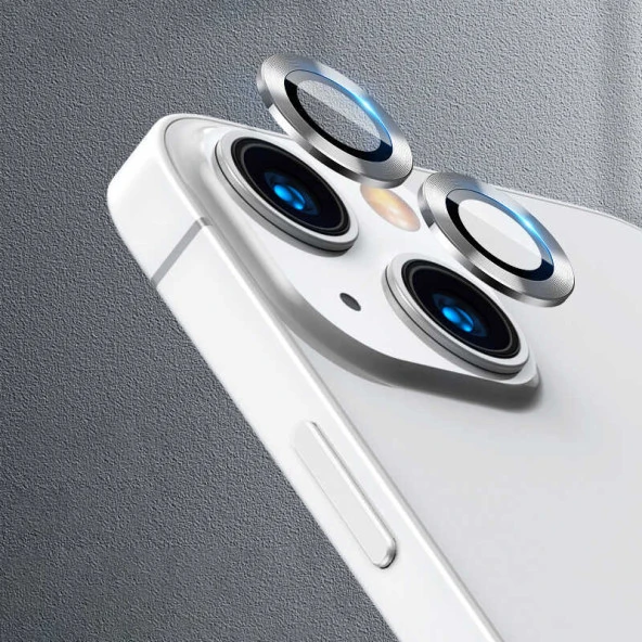 Apple iPhone 13 CL-07 Kamera Lens Koruyucu  Gümüş