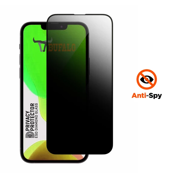 Bufalo iPhone 14 Pro Max ESD Anti Static Hayalet Privacy Cam Ekran Koruyucu - 6