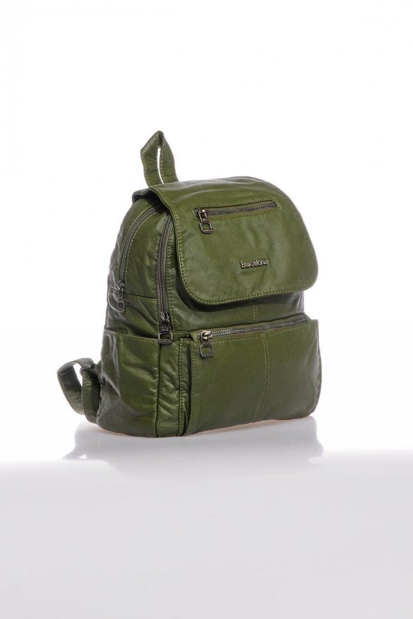 Brc1675-0029 Koyu Yeşil Kadın Sırt Çantası - 2