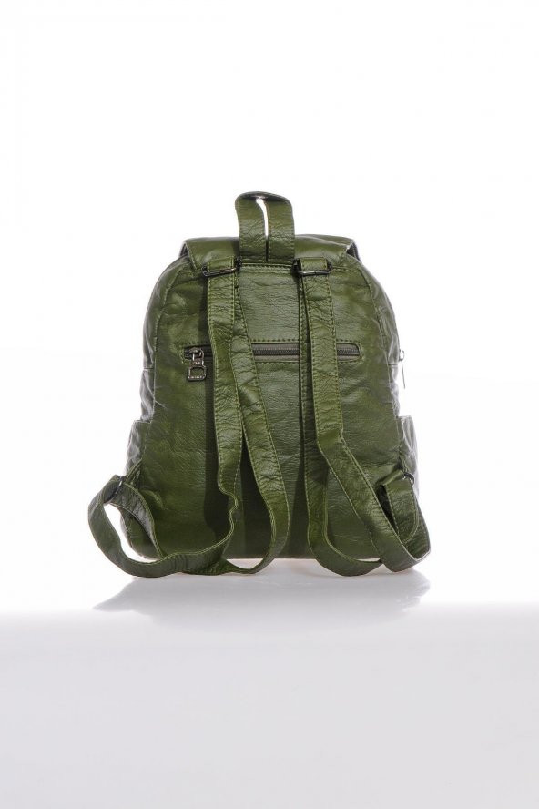 Brc1675-0029 Koyu Yeşil Kadın Sırt Çantası - 3