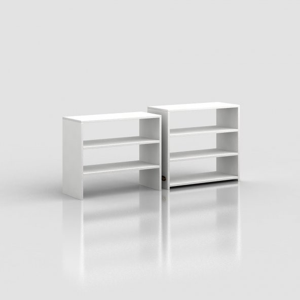 Kenzlife ayakkabılık goya byz 120X70X30 arkalıksız ayakkabı ofis dolabı iki bölme - 3