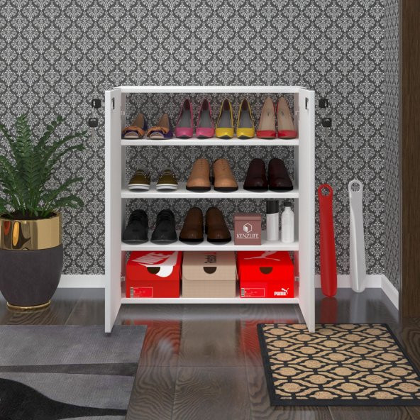 Kenzlife ayakkabılık ayakkabı dolabı kilitli gutan byz 080x70x32 kapaklı ofis dolabı