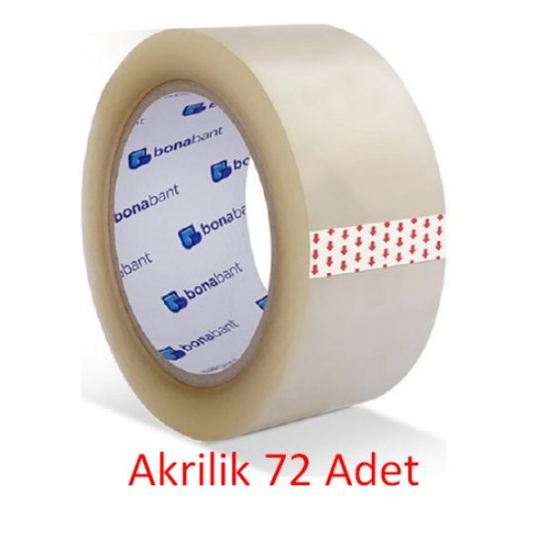 Koli Bandı 100 Metre 45 mm X 72 Adet Akrilik Şeffaf - 3