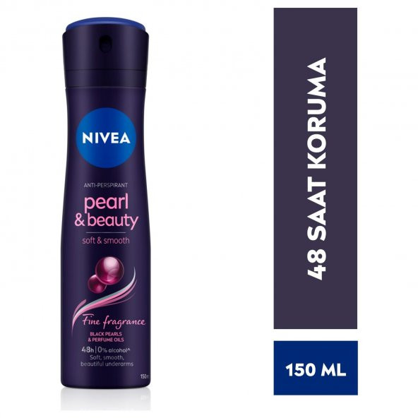 Nivea Kadın Sprey Deodorant Pearl&Beauty Fine Fragrance,48 Saat Anti-perspirant Koruma 150 Ml
