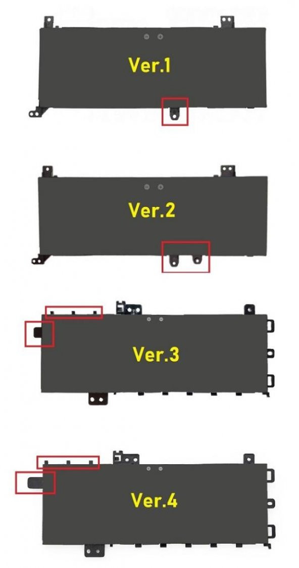 Asus X515JA-BR070A6, X515JA-BR070A7, X515JA-BR070A8 Batarya, Pil - 4