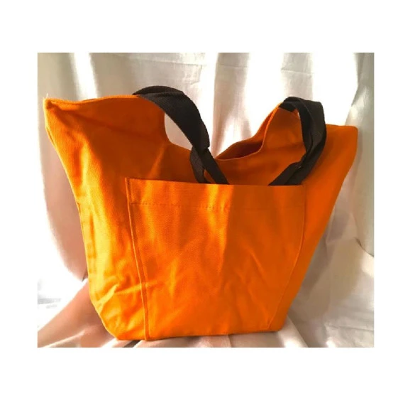 Elidor Turuncu 05 Çift Cepli Plaj Çantası 34cmx41cm - 2