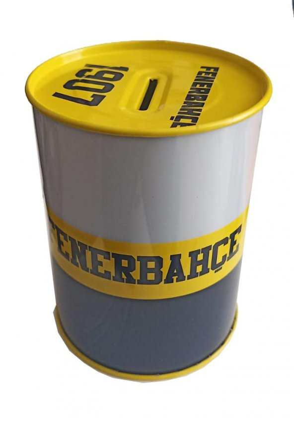 Fenerbahçe Metal Kumbara Orta Boy Orjinal Lisanslı 1 Adet FB Kumbara Taraftar Kumbara Sarı Kanarya 12x9 cm - 2