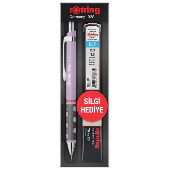 Rotring Okul Seti Tıkky Min Silgi 3 LÜ 0.7 MM Lila RO-KK07-07-LILA