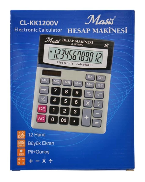 Masis CL-KK1200V 12 Hane Masaüstü Hesap Makinesi