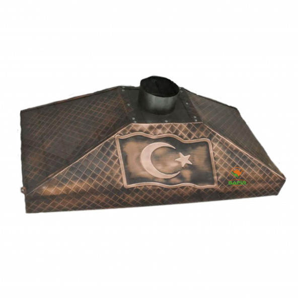 Bakır Çay Ocağı Kazanı Davlumbazı 80 CM 2 GÖZLÜ ÇAY KAZANINA GÖRE BAKIR DAVLUMBAZ A KALİTE SAFİR A++ - 3