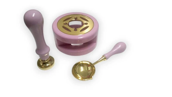 Davetiye Mum Mühürü Uygulama Seti Leylak Renk 310 Botanik Desen - Resim 3